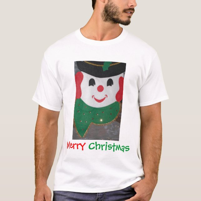 Camiseta Feliz Natal Snowman (Frente)