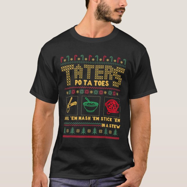 Camiseta Feliz Natal Taternizadores Batatas Frio Natal (Frente)