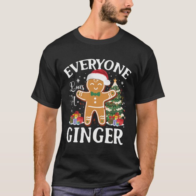 Camiseta Feliz Natal Todo Mundo Adora Uma Ginger Xmas Pajam (Frente)