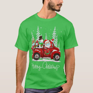 Camiseta Feliz Natal Tree Buffalo Xadrez Red Truck