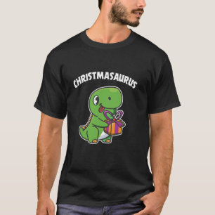 Camiseta Feliz Natal Tree Dino Xmas Day Papais noeis de din