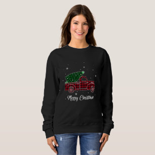 Camiseta Feliz Natal Tree Red Xadrez De Búfalo