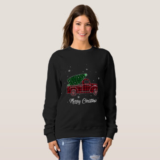 Camiseta Feliz Natal Tree Red Xadrez De Búfalo