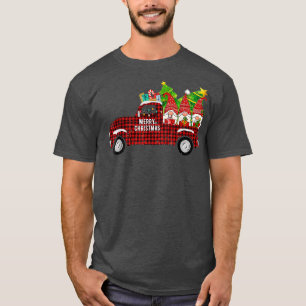 Camiseta Feliz Natal Tree Red Xadrez De Búfalo Para M