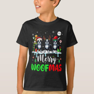 Camiseta Feliz Natal Três Papais noeis Reindeer Boston T