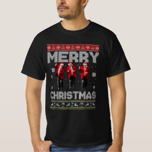 Camiseta Feliz Natal Trump Dance Papai Noel