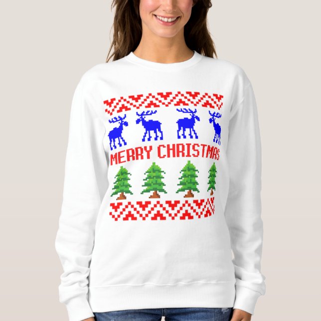 Camiseta Feliz Natal Ugly Sweater (Frente)