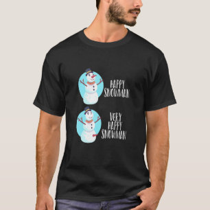 Camiseta Feliz Natal Ugly X Mas Papai Noel Boneco de Neve