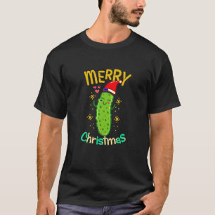 Camiseta Feliz Natal Vegan Engraçado Pepino Vegetal Cubo