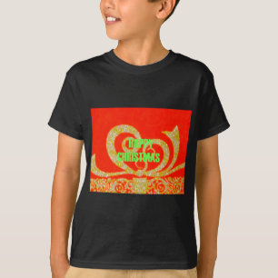 Camiseta Feliz Natal Vermelho e Dourado