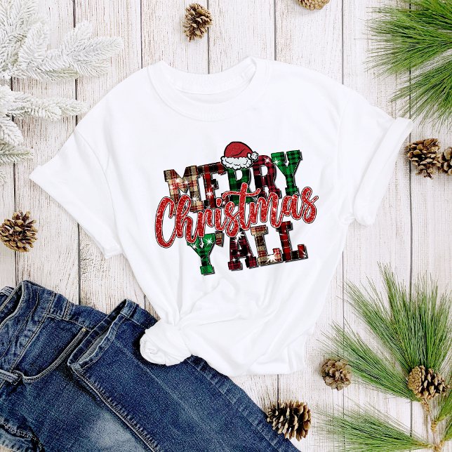 Camiseta Feliz Natal Vês Xadrez Diversão Natal das Mulheres (Criador carregado)