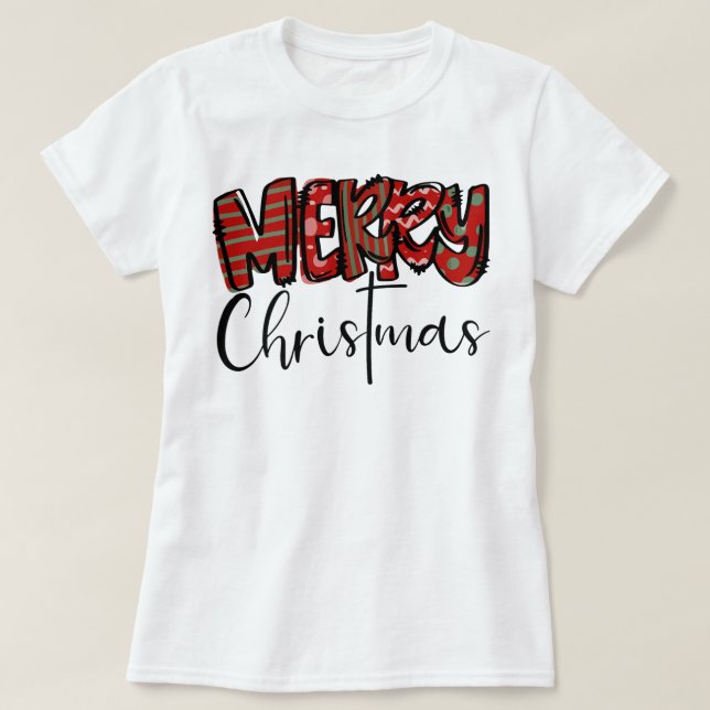 Camiseta Feliz Natal vibes Mama christian cruz Mulheres (Frente do Design)