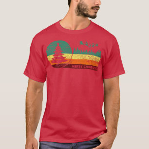 Camiseta Feliz Natal Vintage Estilo Retroativo