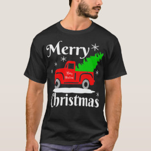 Camiseta Feliz Natal Vintage Red Truck Com Christm