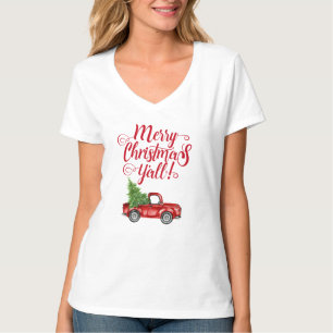 Camiseta Feliz Natal Vintage Truck Natal V
