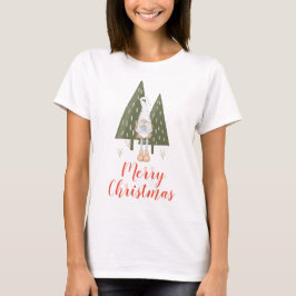 Camiseta Feliz Natal Winter Gnomo e Bluebird