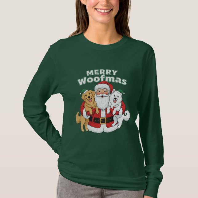 Camiseta Feliz Natal Woofmas (Frente)