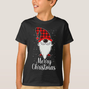 Camiseta Feliz Natal Xadrez de Buffalo Gnomo Snow Lover Xma