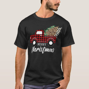 Camiseta Feliz Natal Xadrez Leopard Truck legal
