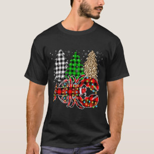 Camiseta Feliz Natal Xadrez-leopardo Árvore Engraçada Lagos