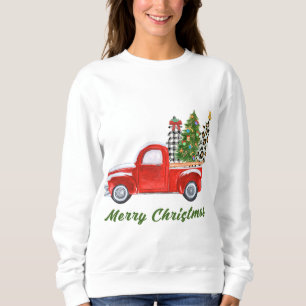 Camiseta Feliz Natal Xadrez Leopardo Vermelho T