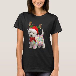 Camiseta Feliz Natal Xmas Westie Dog Reindeer Cosplay F