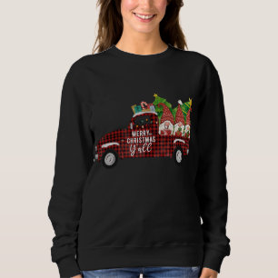 Camiseta Feliz Natal Y Todos Retro Gnomos Caminhão Vermelho