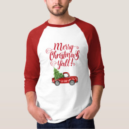 Camiseta Feliz Natal Y Vintage Red Truck
