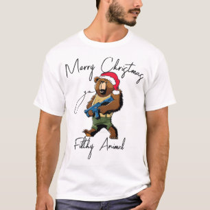 Camiseta Feliz Natal Ya Suja Papais noeis Animais