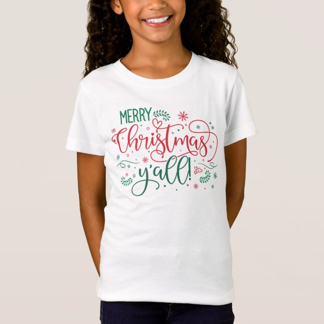 Camiseta Feliz Natal Yall, Natal (Frente)
