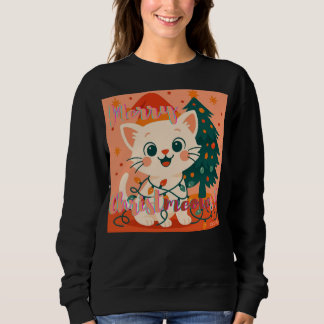 Camiseta Feliz Natalgatinhos! Santa Gato Fofo e Divertido