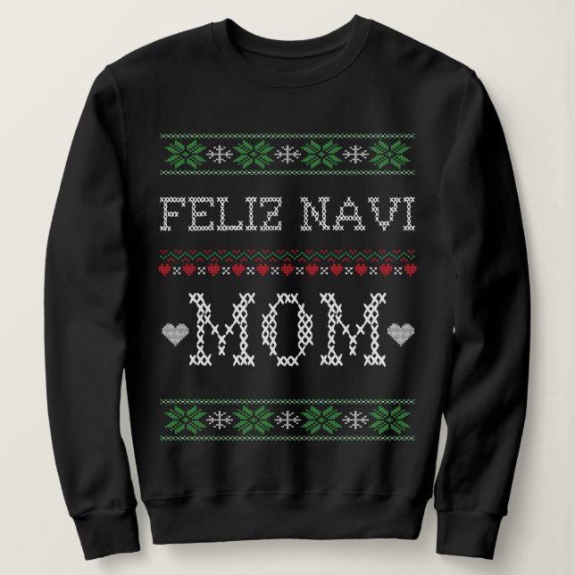 Camiseta FELIZ NAVI MÃE de Natal (Frente do Design)