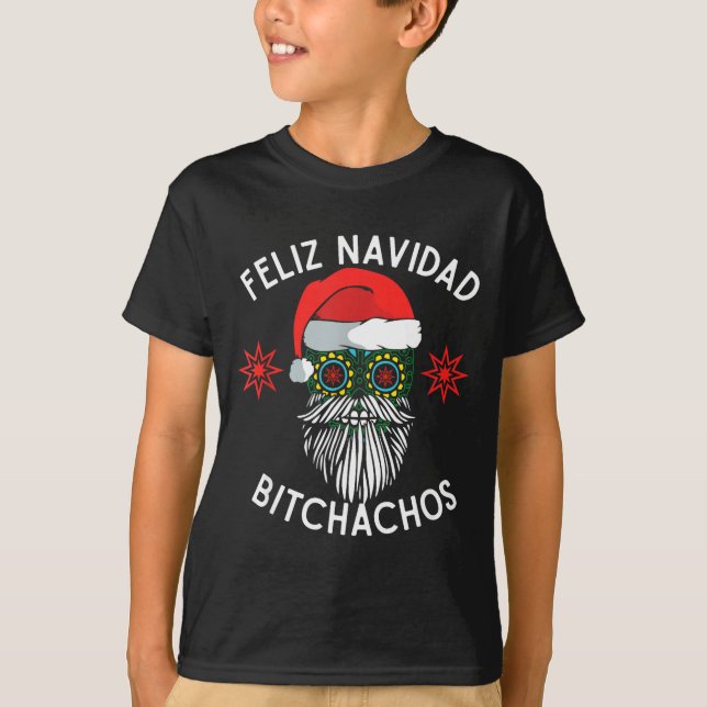 Camiseta Feliz Navidad Achos Funny Spanish Merry Christmas  (Frente)