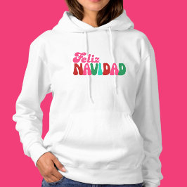 Camiseta Feliz Navidad - Branco brilhante e maximalista