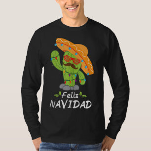Camiseta Feliz Navidad Cactus - Natal De Árvore Mexicano Em
