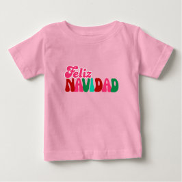 Camiseta Feliz Navidad - Cor-de-rosa Colorido 