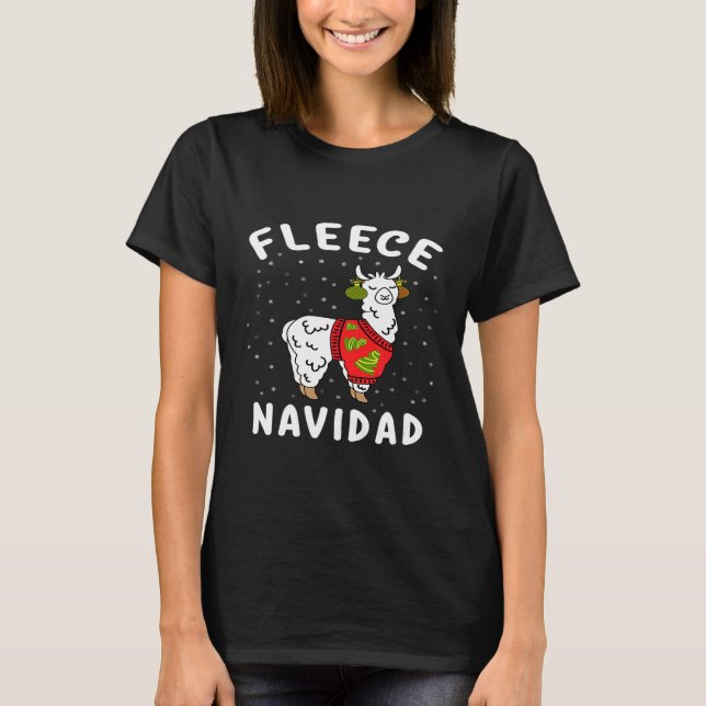 Camiseta Feliz Navidad Cute Llama Alpaca (Frente)