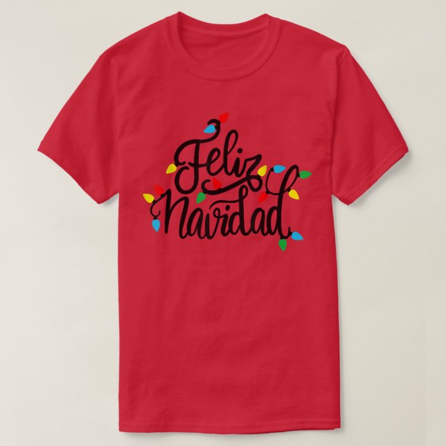 Camiseta Feliz Navidad Natal Light Felry Xmas (Frente do Design)