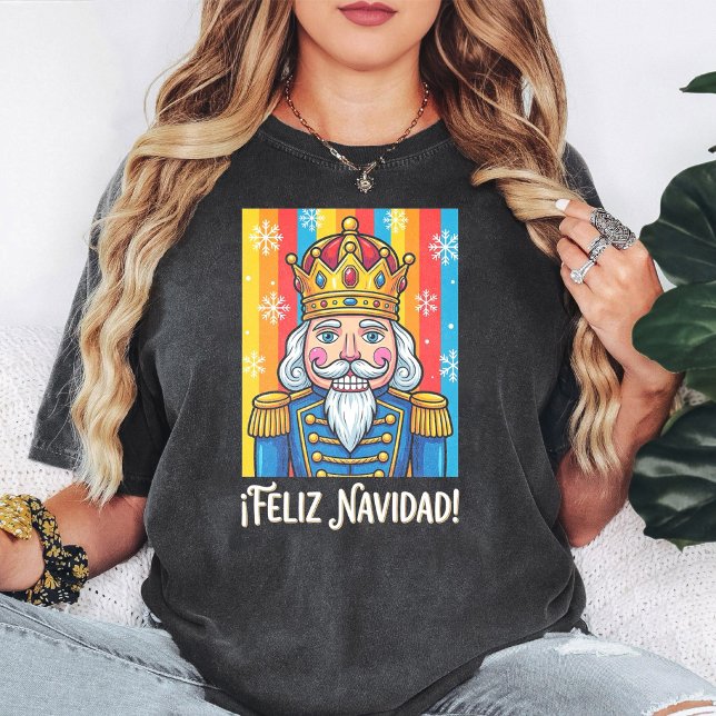 Camiseta Feliz Navidad Rei Quebra-Nozes Natal (Criador carregado)