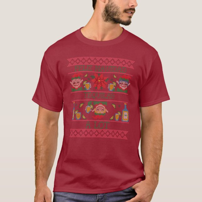 Camiseta Feliz Navidad Tequilas A Lot (Frente)