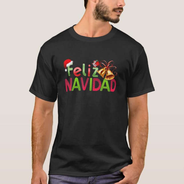 Camiseta Feliz Navidads Putos Engraçado Natal Feio Mexicano (Frente)