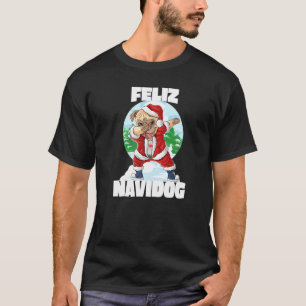 Camiseta Feliz Navidog Funny Dabbing Pug Santa Cristo