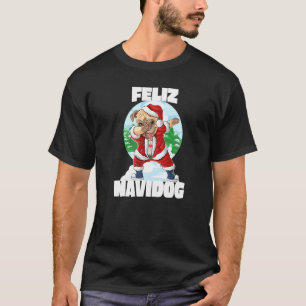Camiseta Feliz Navidog Funny Dabbing Pug Santa Cristo