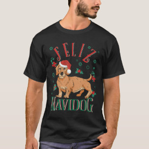 Camiseta Feliz Navidog Funny Wirehaired Dachshund Wiener Do