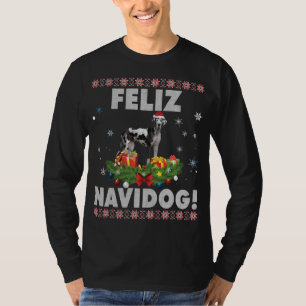 Camiseta Feliz Navidog Great Dane Dog Ugly Sweater Papais n