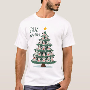 Camiseta Feliz Navidog Natal Cachorro, Xm Divertid
