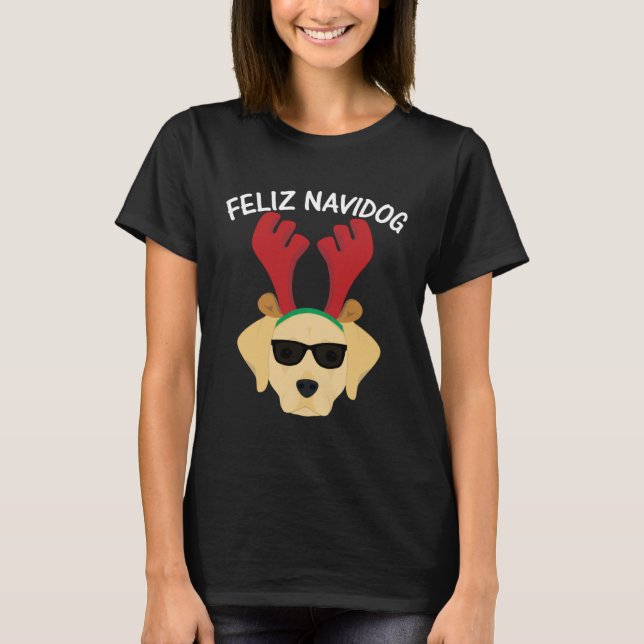 Camiseta Feliz Navidog Navidad Labrador Retriever Christmas (Frente)