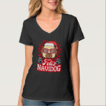 Camiseta Feliz Navidog Navidad Pug Santa Feliz Christma<br><div class="desc">Feliz Navidog Navidad Pug Santa Hat Feliz Natal.</div>