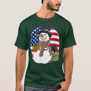 Camiseta Feliz Neve em torno da bandeira americana