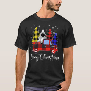 Camiseta Feliz Neve Natal Buffalo Tree Plano de Fundo